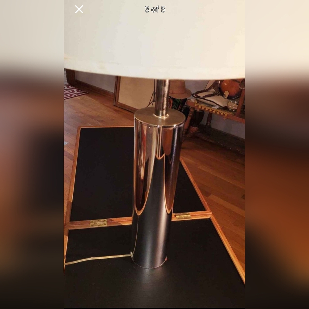 Kovacs Chrome Cylinder Lamp. 70s